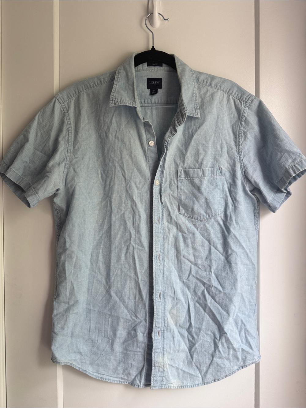 J. Crew Factory Men’s 100% Cotton Slim Fit Chambray Shirt